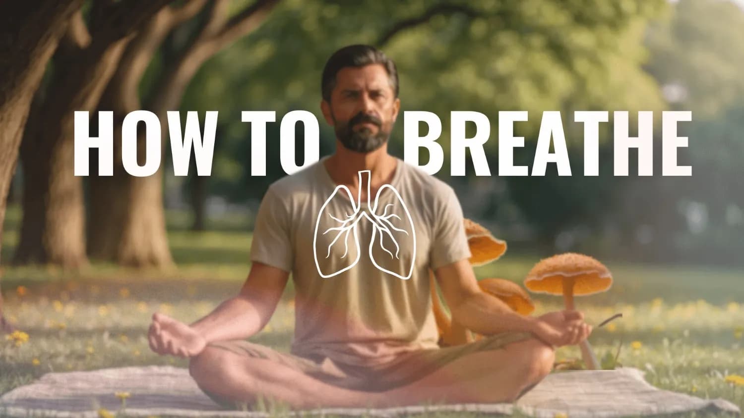 Man practicing mindful breathing