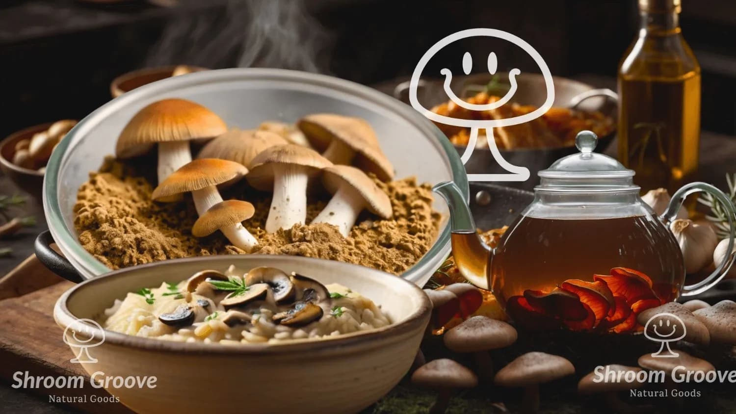 A variety of Medicinal Mushrooms