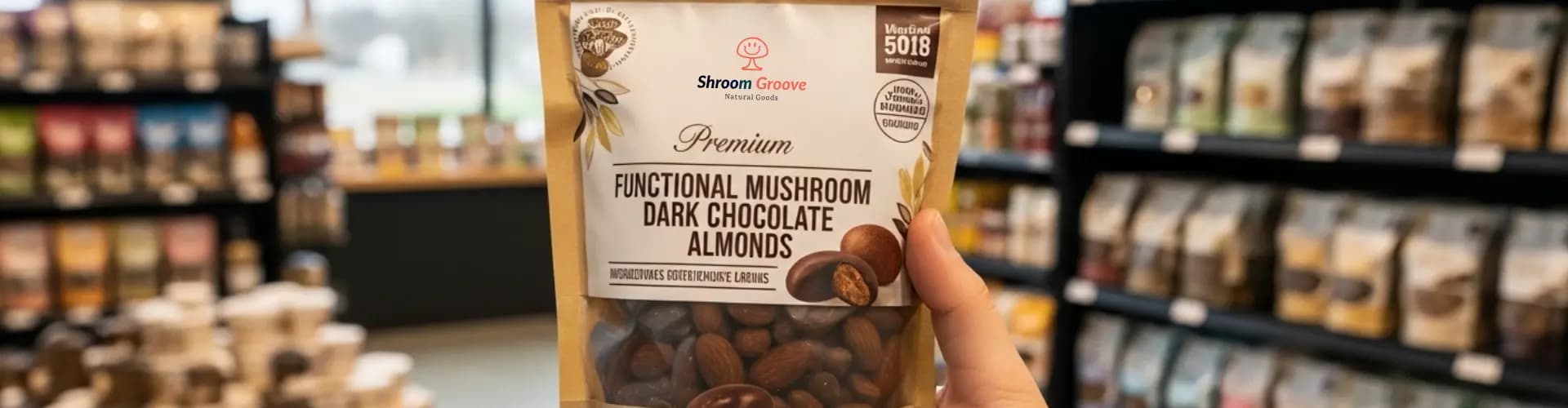 Functional Mushroom Dark Chocolate Almonds in Michigan
